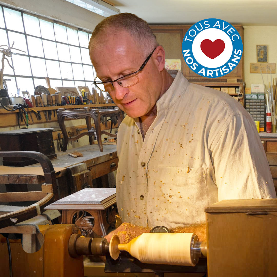 bougeoirs en bois artisanaux par l'ébéniste luc warth