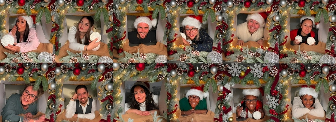 photo d'équipe pour noël