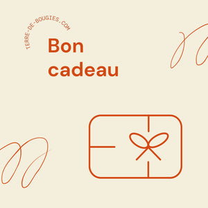 Visuel de la carte cadeau Terre de Bougies avec son motif de nœud