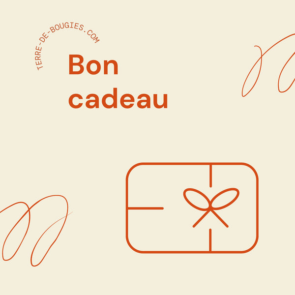Visuel de la carte cadeau Terre de Bougies avec son motif de nœud