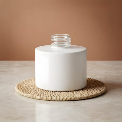 Flacon diffuseur Karma blanc - 100 ml flacon contenant pour diffuseur de parfum d'ambiance maison Terre de Bougies