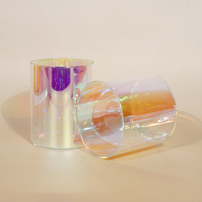 Verre bougie Iridescent - 300 ml détail vue alternative artisanat fabrication maison Terre de Bougies