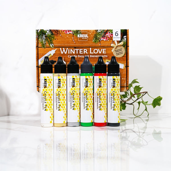 Stylos à Bougie - Winter Love - Lot de 6 décoration pour bougie fondant savon création artisanale Terre de Bougies