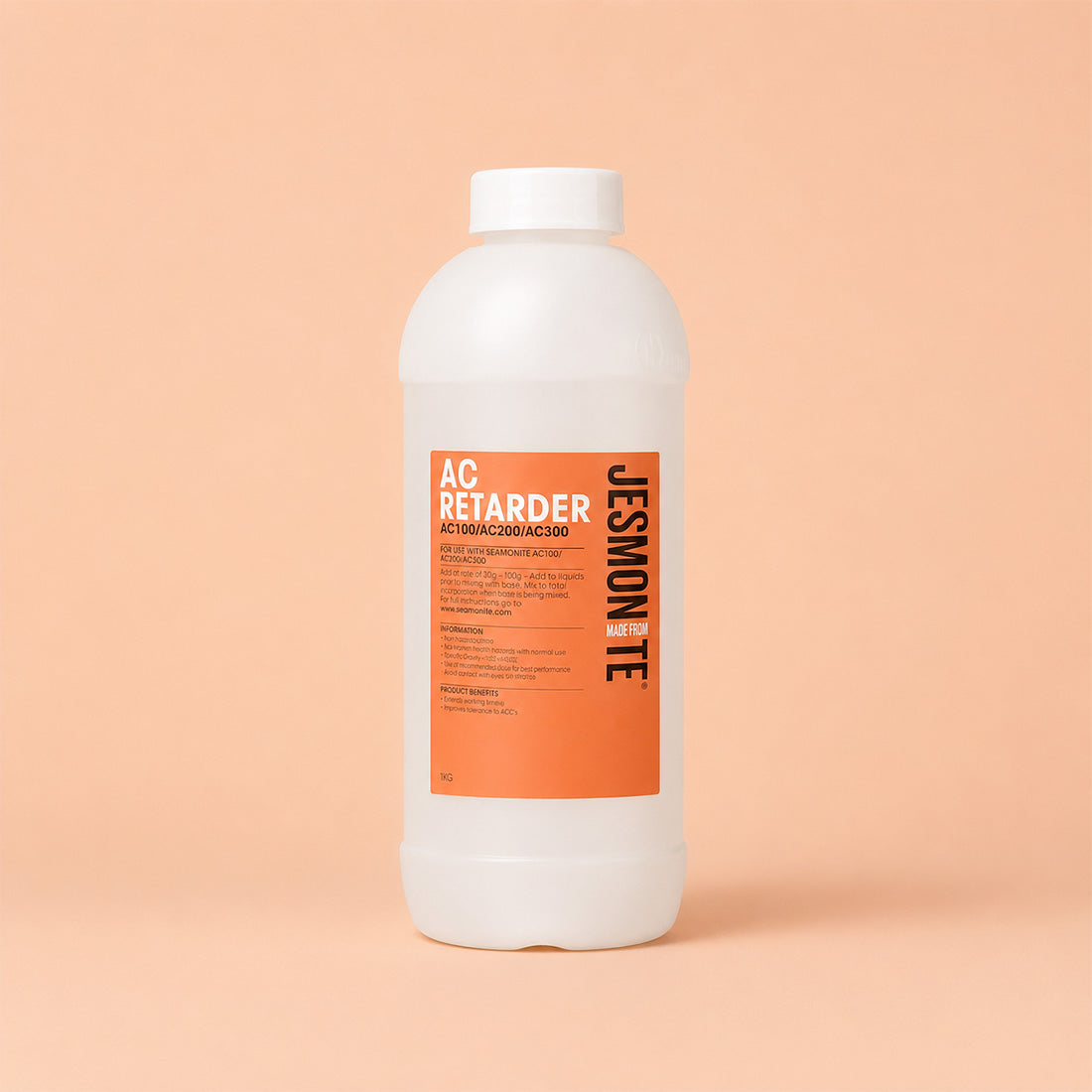 Flacon de retardateur AC100 Jesmonite à étiquette orange