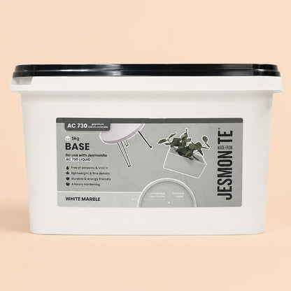 Seau de 5 kg de base Jesmonite AC730 teinte white marble