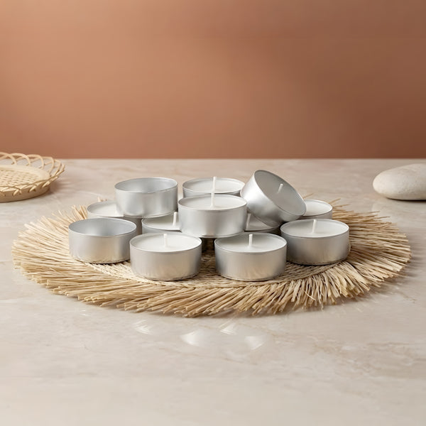 Portacandelitas de plata envase para vela artesanal Terre de Bougies