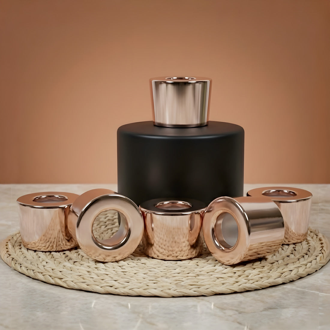 Collana conica in oro rosa per diffusore Karma accessorio per diffusore profumo ambiente casa Terre de Bougies