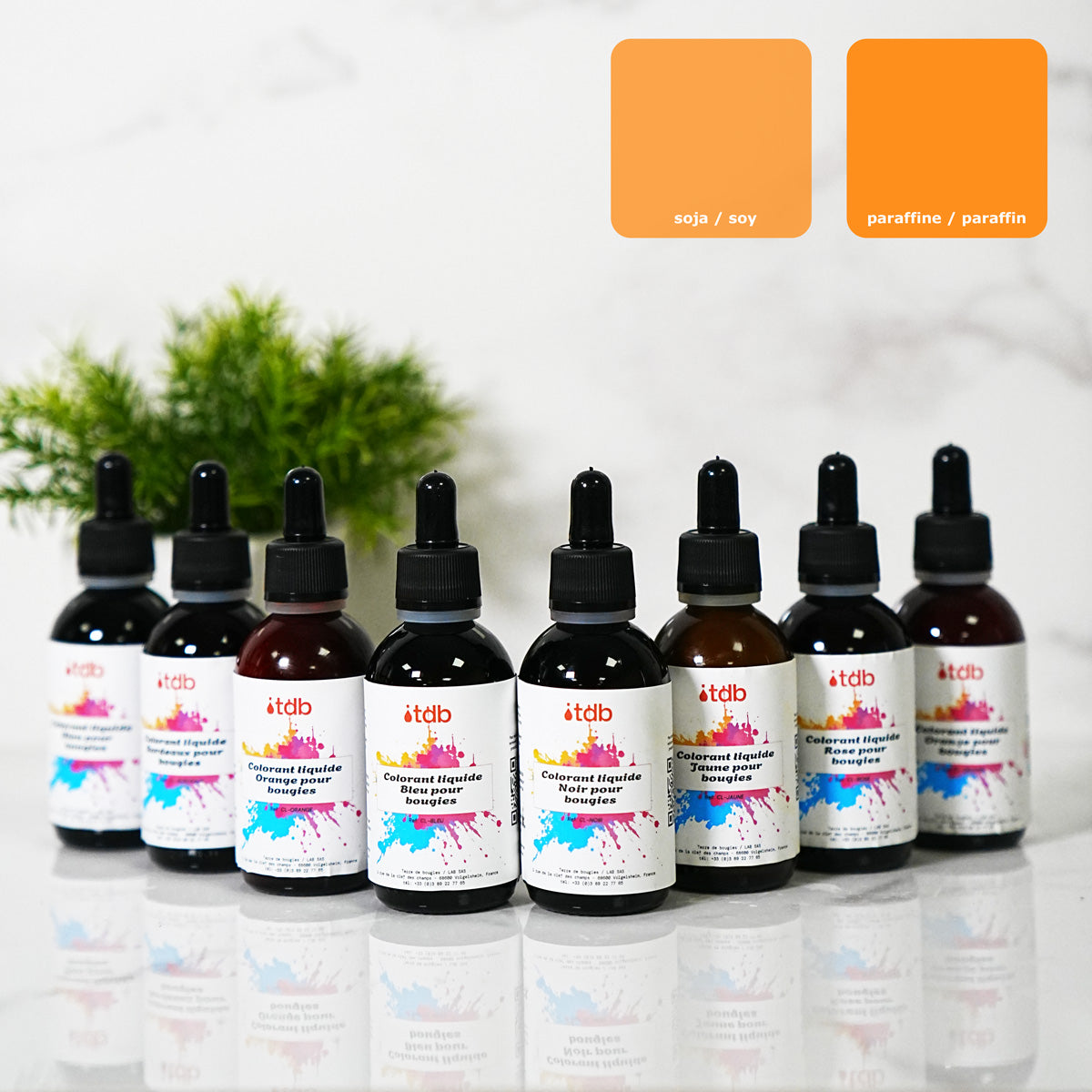 Colorante liquido arancione per candele colorante per cera di candela fondants artigianali Terre de Bougies
