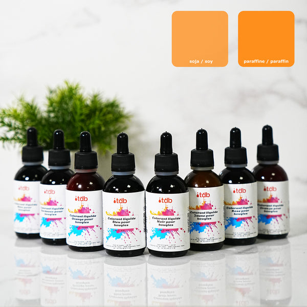 Colorante liquido arancione per candele colorante per cera di candela fondants artigianali Terre de Bougies