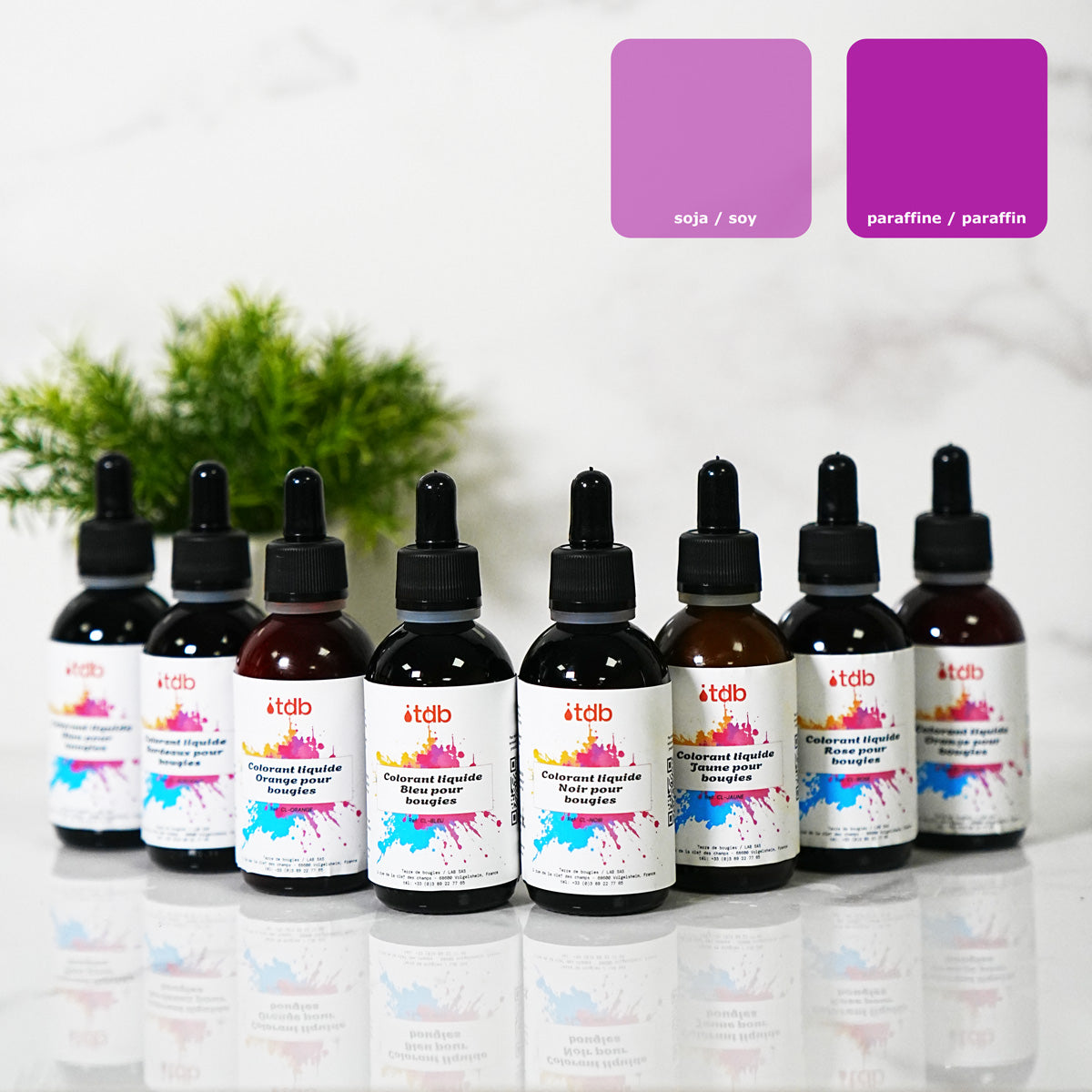 Tintura per candele liquida rosa colorante per cera di candela fondants artigianali Terre de Bougies