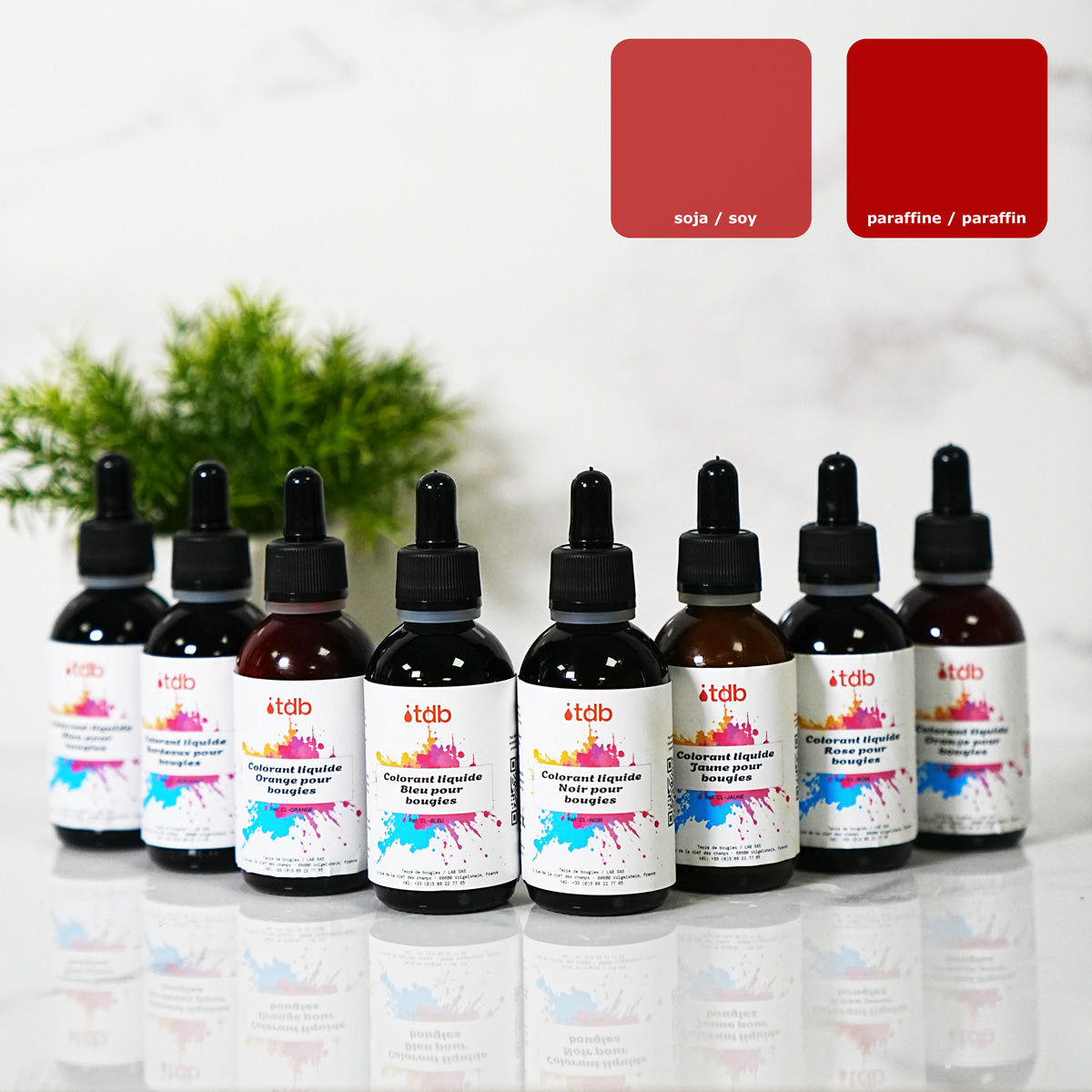Colorante liquido rosso per candele colorante per cera di candela fondants artigianali Terre de Bougies