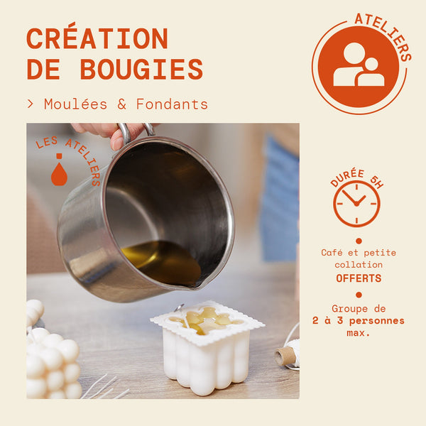 Formation création de Bougies moulées & Fondants - Formations & Assistances à la bougie