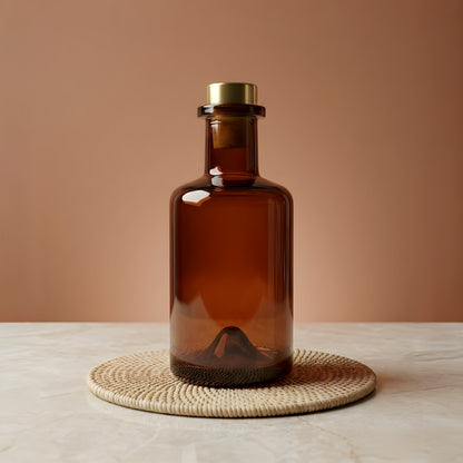 Flacon diffuseur Aura ambré - 220 ml flacon contenant pour diffuseur de parfum d'ambiance maison Terre de Bougies