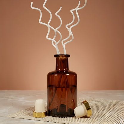 Flacon diffuseur Aura ambré - 220 ml détail vue alternative artisanat fabrication maison Terre de Bougies