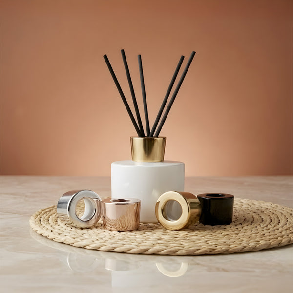 Flacon diffuseur Karma blanc - 100 ml détail vue alternative artisanat fabrication maison Terre de Bougies