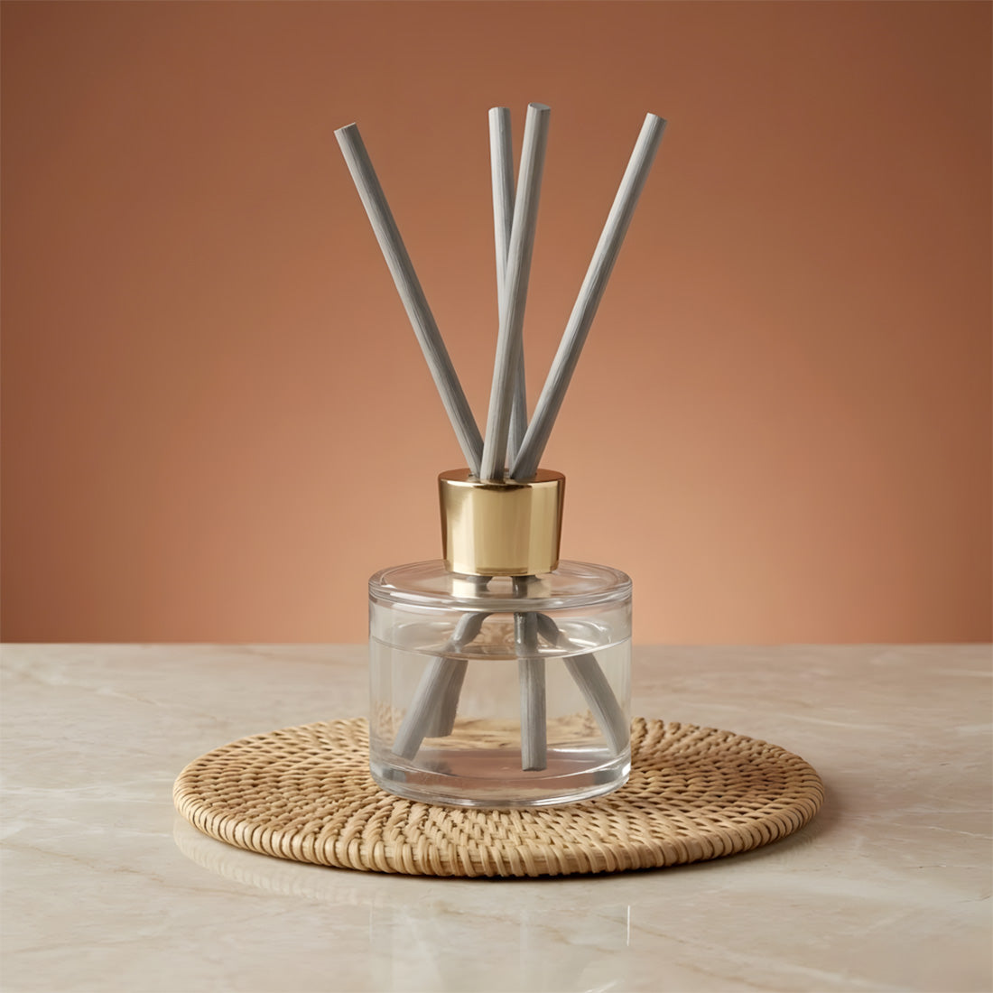 Flacon diffuseur Karma transparent - 100 ml flacon contenant pour diffuseur de parfum d'ambiance maison Terre de Bougies