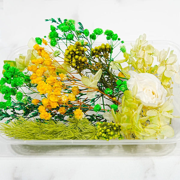 Suszone kwiaty - Bouquet ensoleillé dekoracja do świec wosków zapachowych mydeł rękodzieło Terre de Bougies