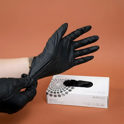 Guantes de protección de nitrilo negro sin polvo kit accesorio fabricación vela artesanal DIY Terre de Bougies