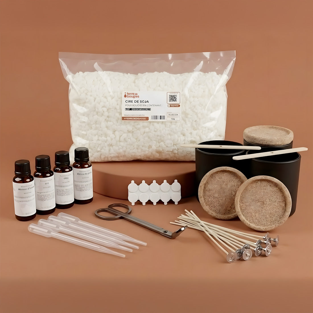 Kerzenset - Eleganz Set Zubehör für handgemachte Kerzenherstellung DIY Terre de Bougies
