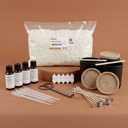 Kerzenset - Eleganz Set Zubehör für handgemachte Kerzenherstellung DIY Terre de Bougies