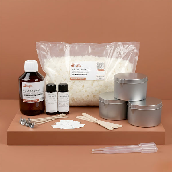 Kerzenset - Massage Set Zubehör für handgemachte Kerzenherstellung DIY Terre de Bougies