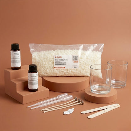 Kerzenset - Meine erste Duftkerze Set Zubehör für handgemachte Kerzenherstellung DIY Terre de Bougies