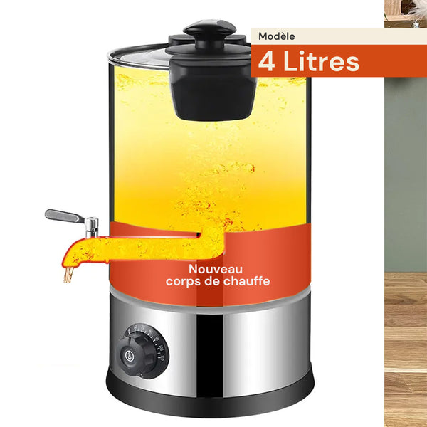 Schéma de la machine de fonte 4 litres montrant le nouveau corps de chauffe