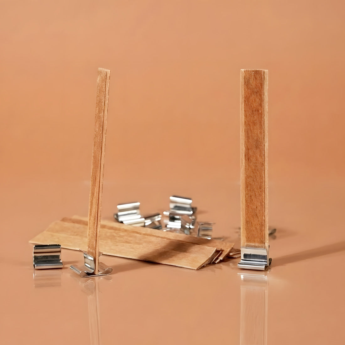 Mèches en bois plates et doubles pour bougies mèche pour bougie cire végétale fabrication artisanale Terre de Bougies