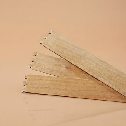 3 Hearts - Wooden Wicks for Candles candle wick for vegetable wax handmade fabrication Terre de Bougies