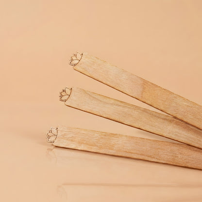 Fleur de lotus - Mèches en bois pour Bougies mèche pour bougie cire végétale fabrication artisanale Terre de Bougies