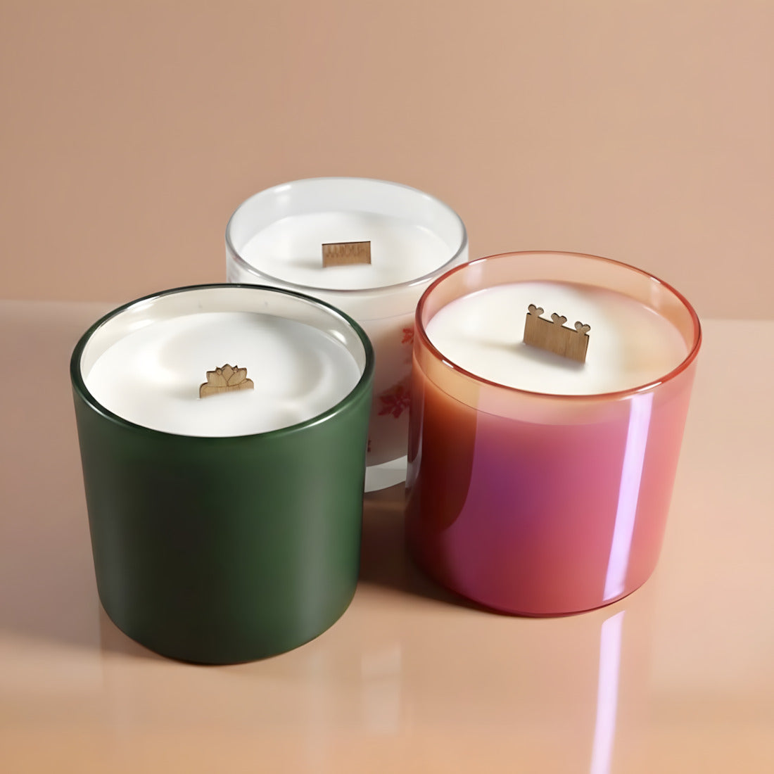 3 coeurs - Mèches en bois pour Bougies détail vue alternative artisanat fabrication Terre de Bougies