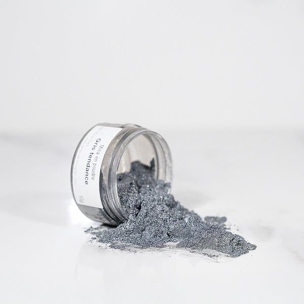 Mica Powder - Grey colorant for candle wax coloring wax melts handmade Terre de Bougies
