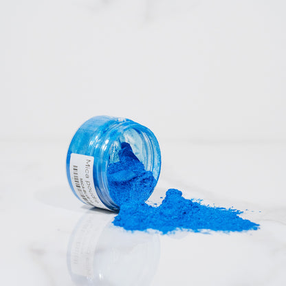 Poudre de mica - Bleu colorant pour cire bougie coloration fondant artisanal Terre de Bougies