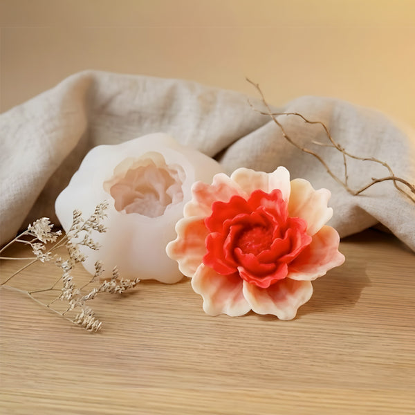 Dahlia candle mould - Silicone for handmade decoration wax DIY Terre de Bougies