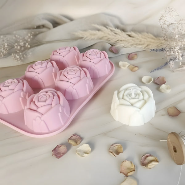 Moule design Fleur - Silicone pour fabrication artisanale bougie cire DIY Terre de Bougies