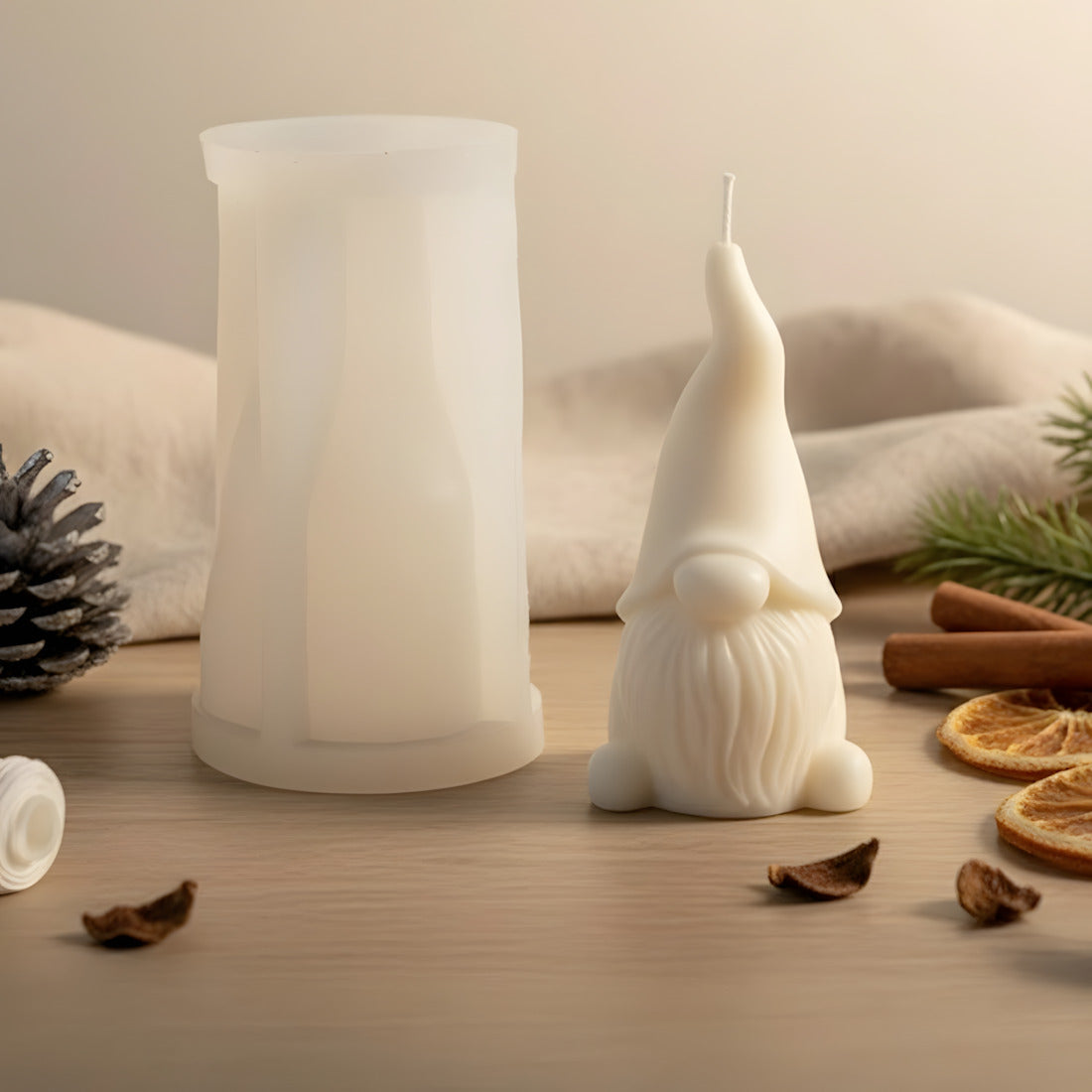 Molde de vela Gnomo - Silicona para fabricación artesanal vela cera DIY Terre de Bougies