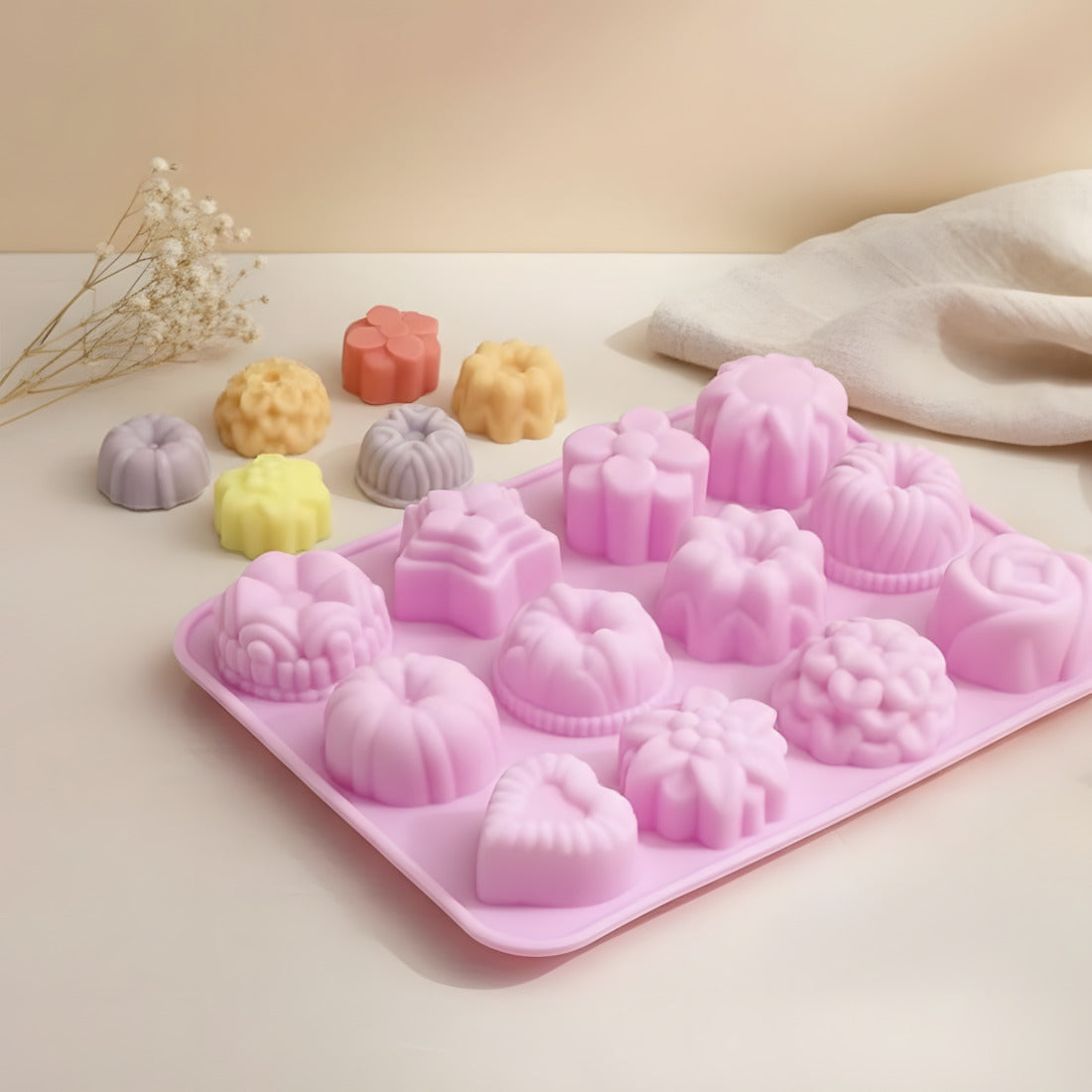 Oryginalna silikonowa forma do pieczenia muffinów do ręcznego wyrobu wosk zapachowy z wosku DIY Terre de Bougies
