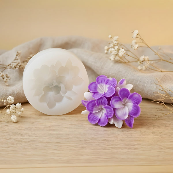 Forma do dekoracji Plumeria - silikon do ręcznego wyrobu dekoracja z wosku DIY Terre de Bougies