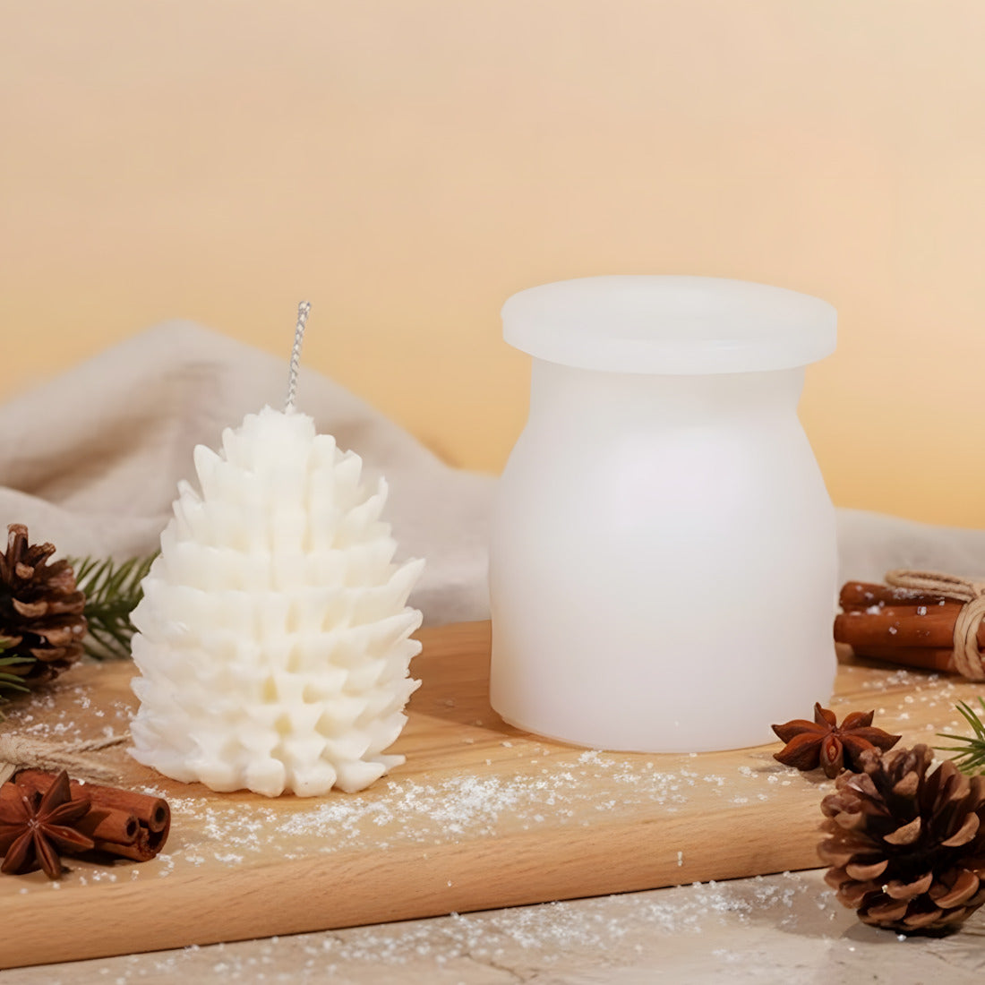 Kerzenform Tannenzapfen - Silikon für handgemachte Kerzen-Wachsherstellung DIY Terre de Bougies