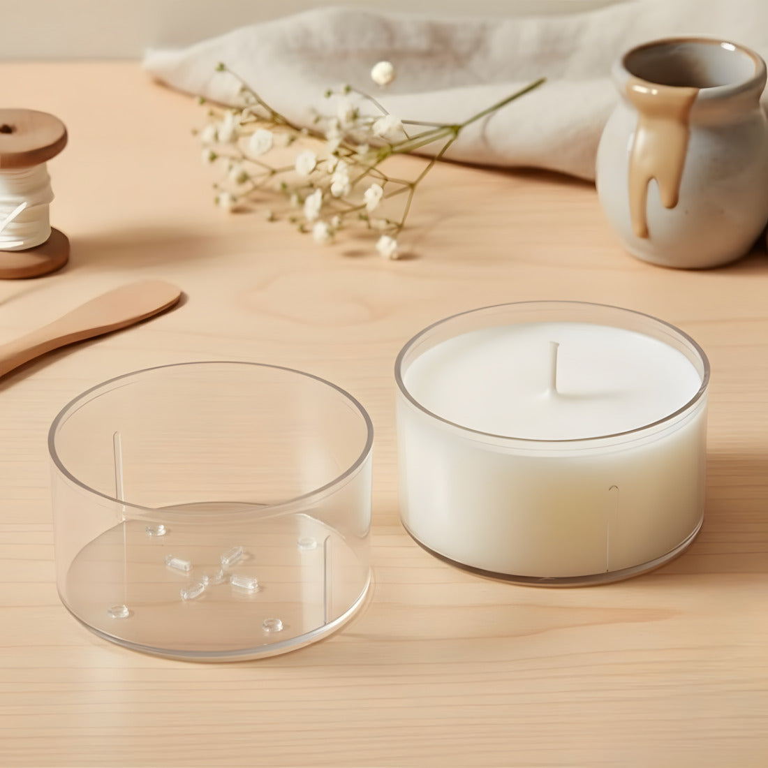 Teekannenform Rund für handgemachte Teelicht-Wachsherstellung DIY Terre de Bougies