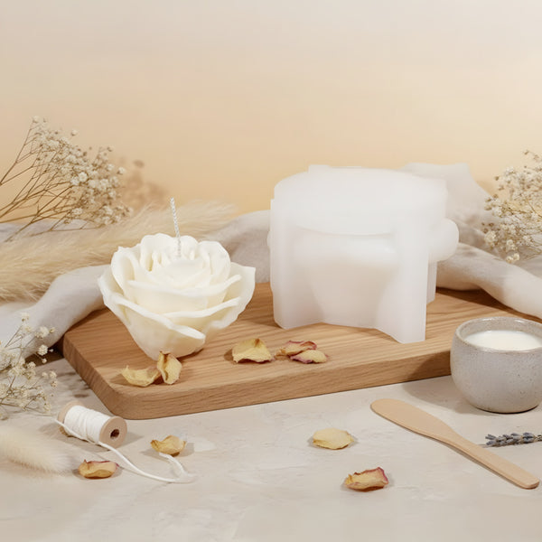Moule bougie Rose - Silicone pour fabrication artisanale bougie cire DIY Terre de Bougies