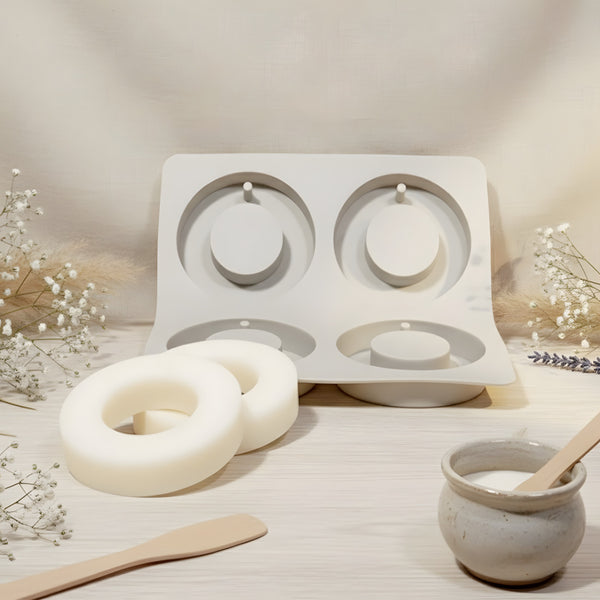 Hollow round suspension mold - Silicone for handmade hanging wax wax DIY Terre de Bougies