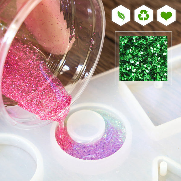 Shiny biodegradable glitter for scented creations alternate view detail handmade fabrication Terre de Bougies