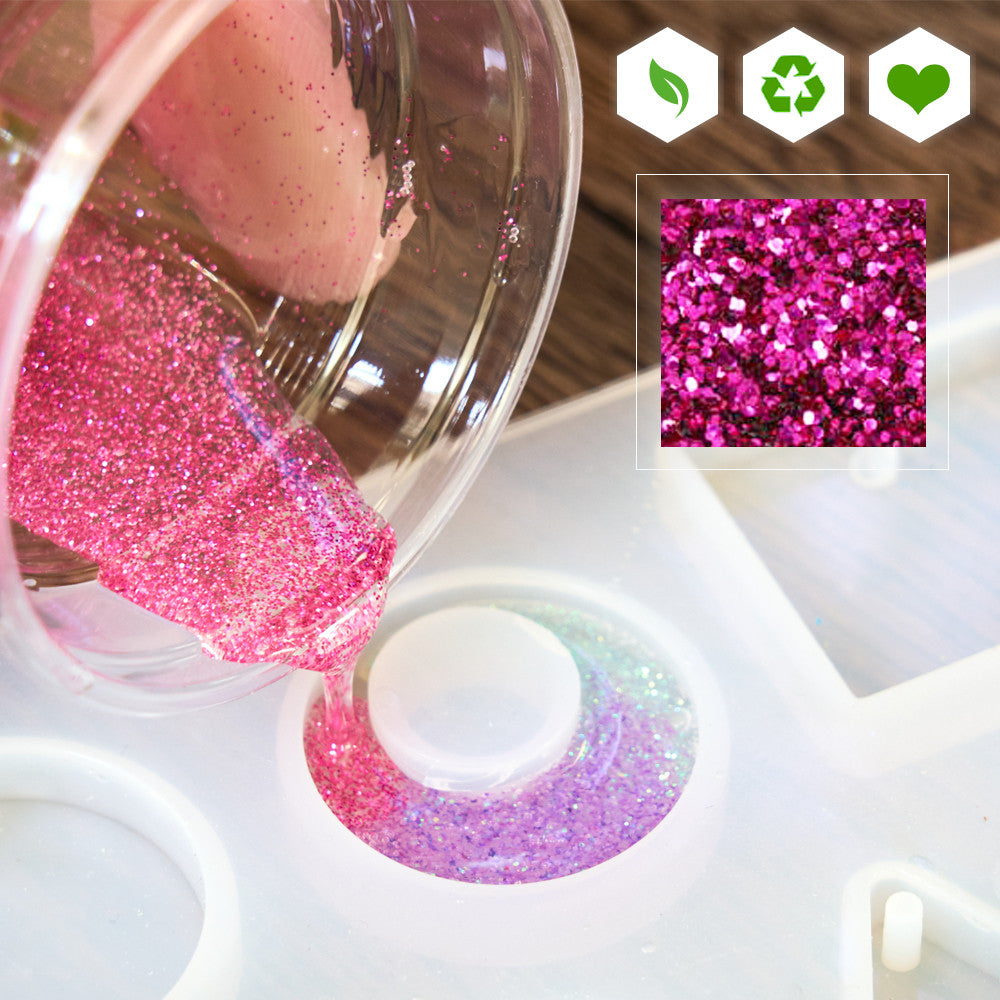 Shiny biodegradable glitter for scented creations alternate view detail handmade fabrication Terre de Bougies