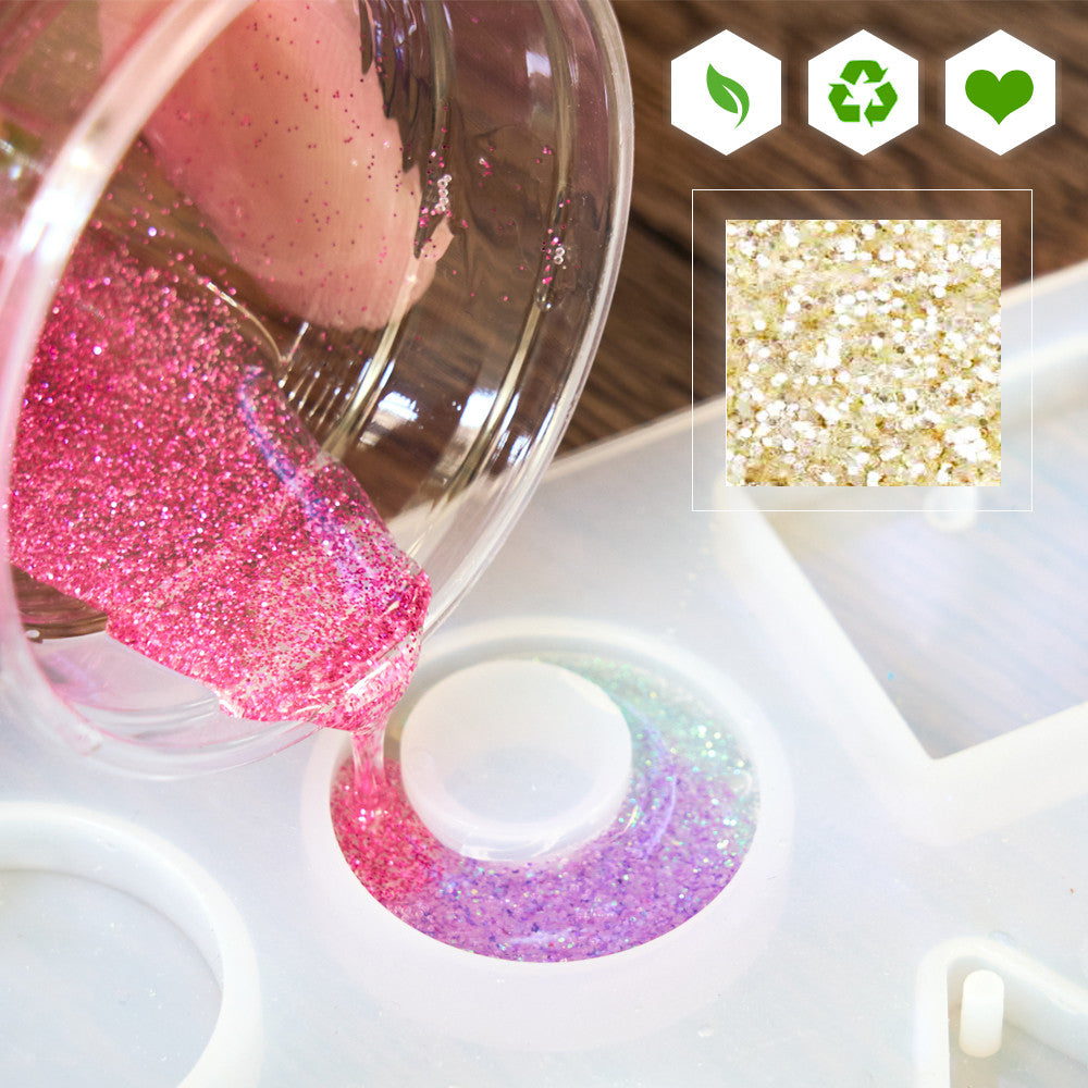 Shiny biodegradable glitter for scented creations alternate view detail handmade fabrication Terre de Bougies