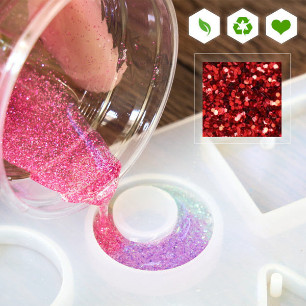 Shiny biodegradable glitter for scented creations alternate view detail handmade fabrication Terre de Bougies