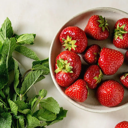 Fragola e menta dolce profumo fruttato di Grasse per candele fondants e diffusori