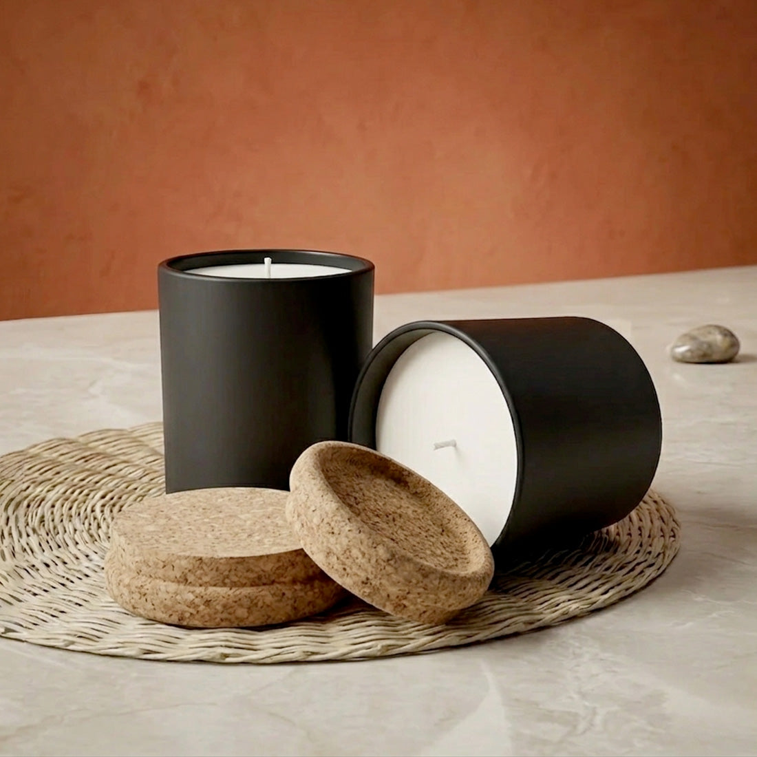 Kerzenset - Eleganz Detailansicht handgefertigt Terre de Bougies