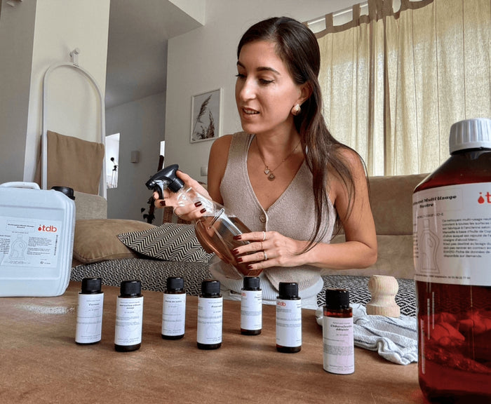 présentation d'un détergent de parfums de grasse pour fabriquer ses produits ménagers