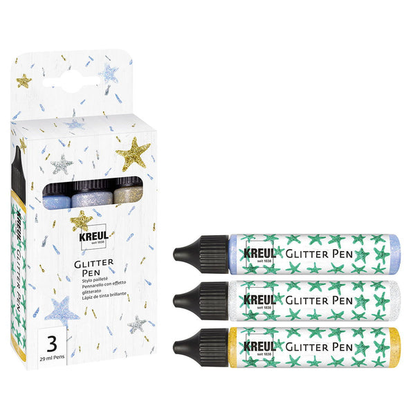 Stylos décoratifs liquides pour contenants à Bougie - Paillettes - Lot de 3 détail vue alternative artisanat fabrication Terre de Bougies